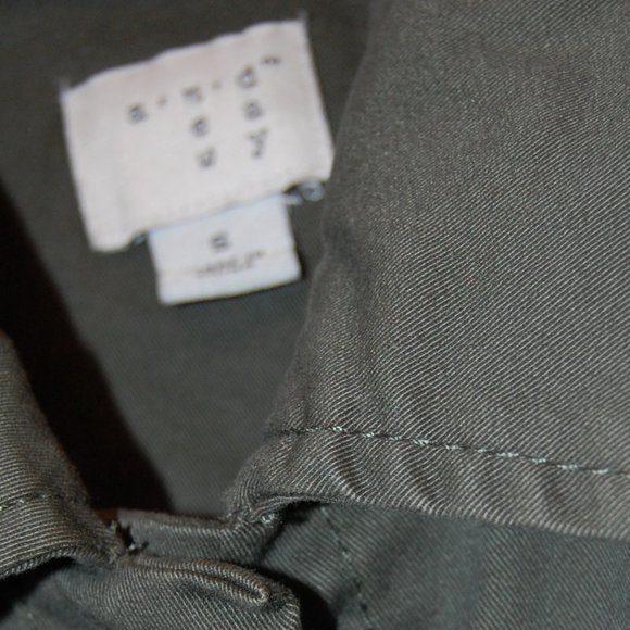 A New Day Women's Army Green Jacket W/ Decorative Beaded Pockets Size Small - Picture 10 of 15